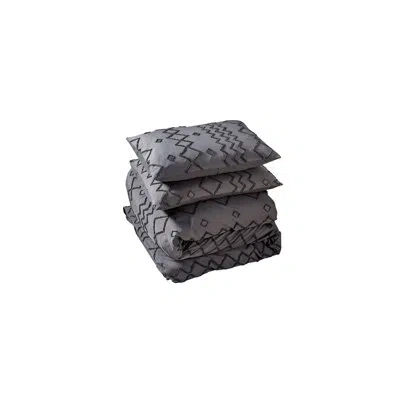 Bibb Home 2000 Count Tufted Duvet Cover (3-piece) In Gray
