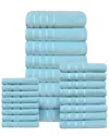 Bibb Home 24pc Zero Twist Egyptian Cotton Towel Set