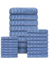 Bibb Home 24pc Zero Twist Egyptian Cotton Towel Set