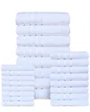 Bibb Home 24pc Zero Twist Egyptian Cotton Towel Set