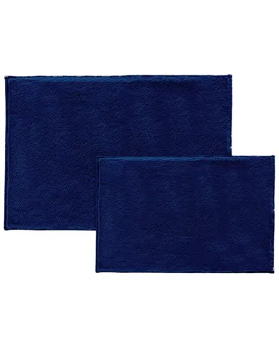 Bibb Home 2pc Plush Bath Mat Set In Multi