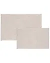 Bibb Home 2pc Plush Bath Mat Set In Neutral
