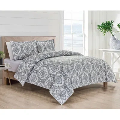 Bibb Home 4 Pc Down Alternative Comforter Set In Gray,beige