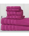 Bibb Home 6-piece Zero Twist Egyptian Cotton Towel