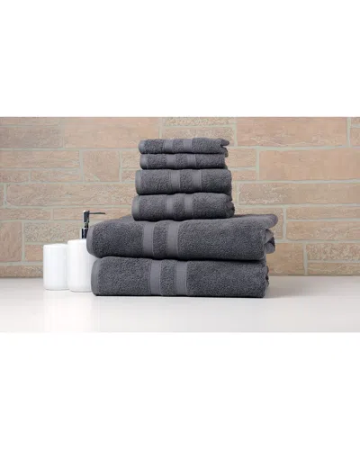 Bibb Home 6pc Egyptian Cotton Towel Set In Multi