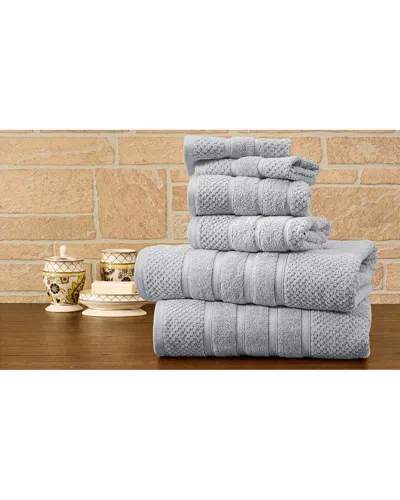 Bibb Home 6pc Egyptian Cotton Towel Set In Multi