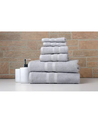 Bibb Home 6pc Egyptian Cotton Towel Set In White