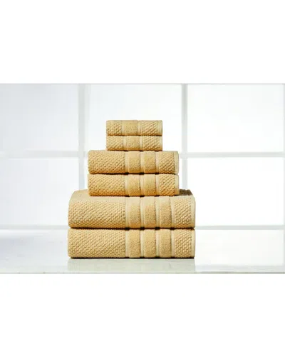 Bibb Home 6pc Egyptian Cotton Towel Set In Neutral