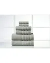 Bibb Home 6pc Egyptian Cotton Towel Set