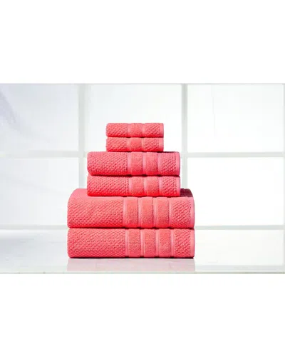 Bibb Home 6pc Egyptian Cotton Towel Set In Blue