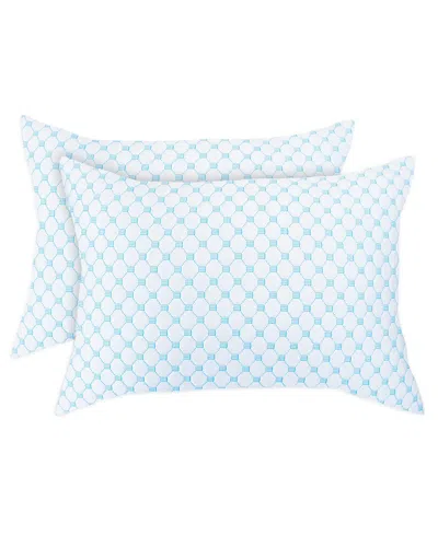 BIBB HOME BIBB HOME PACK OF 2 COOLING MEMORY FOAM PILLOWS WITH REMOVABLE COVERS