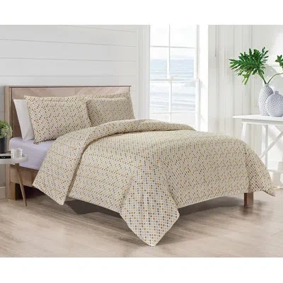 Bibb Home Egyptian Luxury 1800 Count 3 Piece Duvet Cover Set - 7 Patterns In Beige,gray,orange