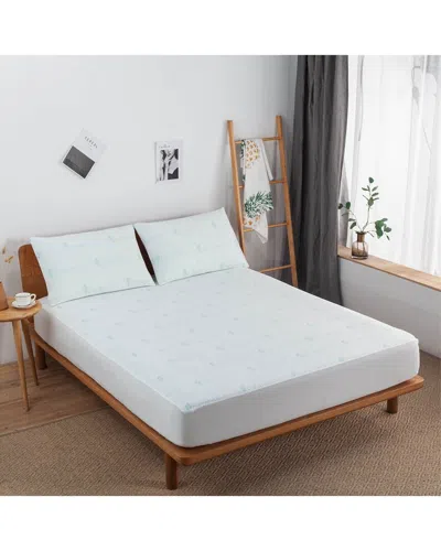 Bibb Home Eucalyptus Scented Waterproof Mattress Protector In White