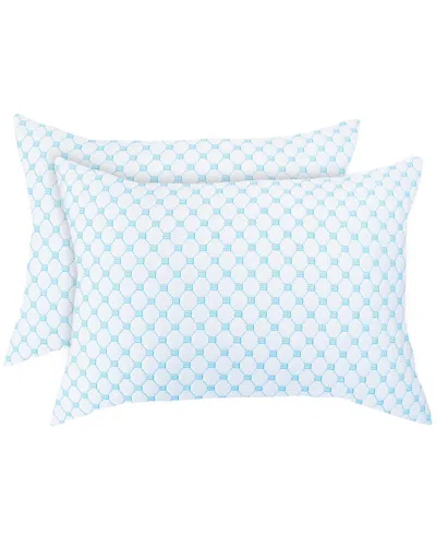 BIBB HOME BIBB HOME PACK OF 2 COOLING MEMORY FOAM PILLOWS WITH REMOVABLE COVERS