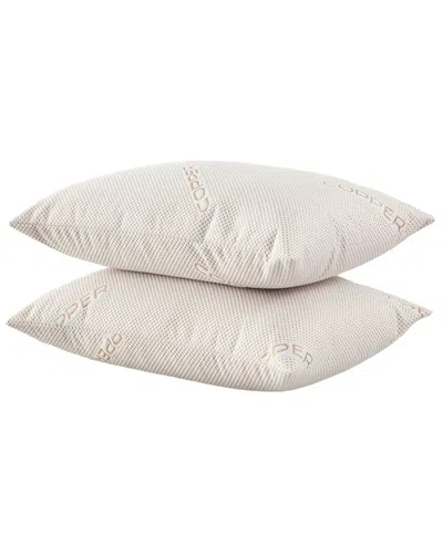 BIBB HOME BIBB HOME PACK OF 2 COPPER-INFUSED PILLOW PROTECTORS