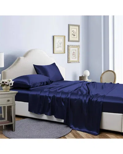 BIBB HOME BIBB HOME SILKY SATIN 4PC SHEET SET