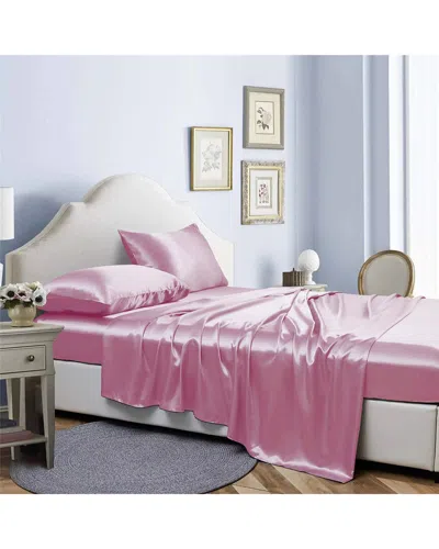 BIBB HOME BIBB HOME SILKY SATIN 4PC SHEET SET