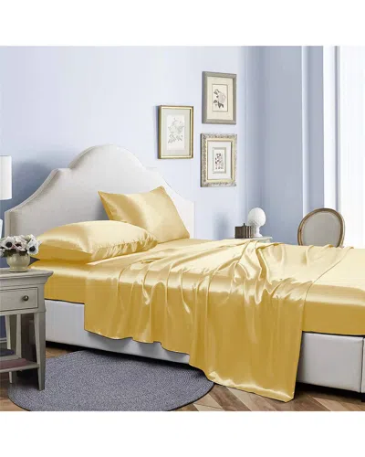 BIBB HOME BIBB HOME SILKY SATIN 4PC SHEET SET