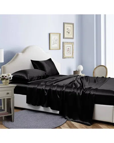 BIBB HOME BIBB HOME SILKY SATIN 4PC SHEET SET