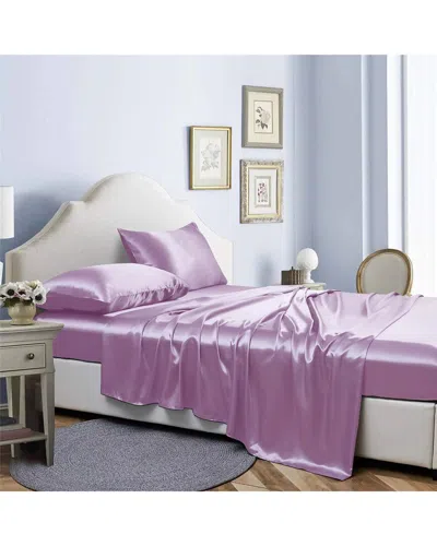 BIBB HOME BIBB HOME SILKY SATIN 4PC SHEET SET