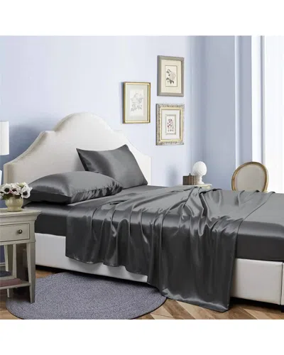 BIBB HOME BIBB HOME SILKY SATIN 4PC SHEET SET