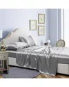 Bibb Home Silky Satin 4 Piece Sheet Set- Silver