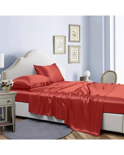 BIBB HOME BIBB HOME SILKY SATIN 4PC SHEET SET