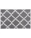 Bibb Home Trellis Micro Shag Bath Rug