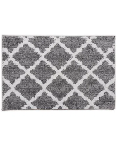 Bibb Home Trellis Micro Shag Bath Rug