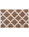 Bibb Home Trellis Micro Shag Bath Rug