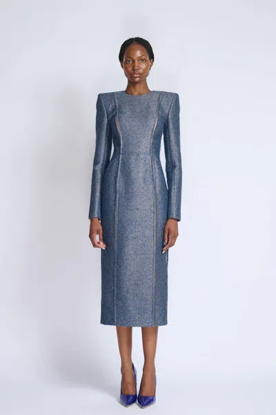 Bibhu Mohapatra Beehive Tweed Sheath Dress