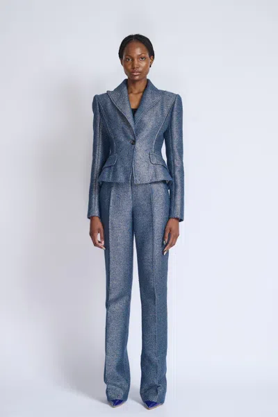 Bibhu Mohapatra Charlotte Jacket With Trousers In Blue