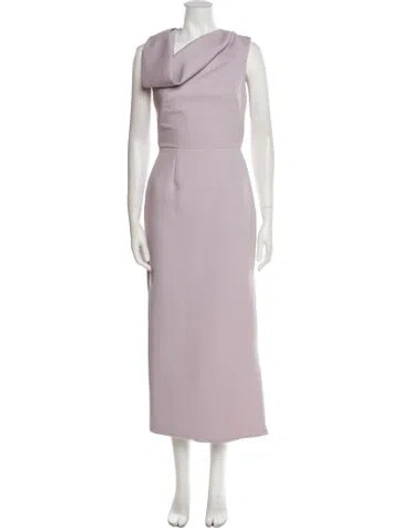 Pre-owned Bibhu Mohapatra Cowl Neck Long Dress In Purple
