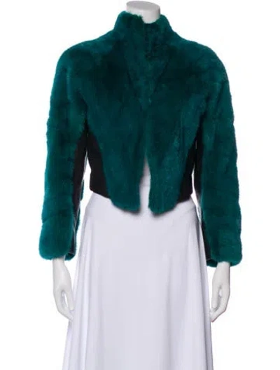 Pre-owned Bibhu Mohapatra Fur Fur Jacket In Green