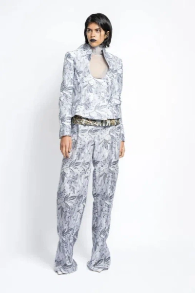 Bibhu Mohapatra Jacquard Organza Top, Trousers And Jacket