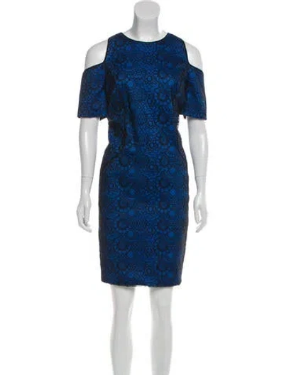 Pre-owned Bibhu Mohapatra Lace Knee-length Dress In Blue
