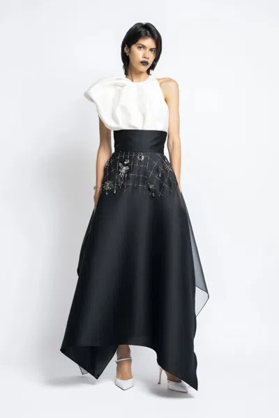 Bibhu Mohapatra Magnolia Gazar Top With Morning Glory Skirt In Black