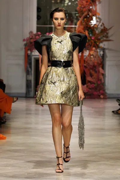 Bibhu Mohapatra Marble Jacquard Mini Dress