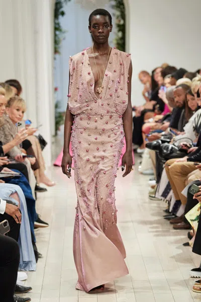 Bibhu Mohapatra Metallic Pearl Gown In Purple