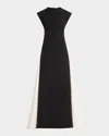 Bibhu Mohapatra Open-back Colorblock Cady Gown