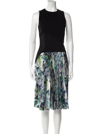 Pre-owned Bibhu Mohapatra Printed Midi Length Dress In Black