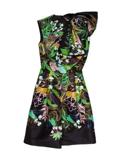 Pre-owned Bibhu Mohapatra Printed Strapless Jumpsuit In Black