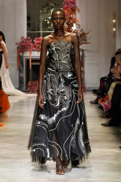 Bibhu Mohapatra Rhyme Embroidered Tulle Gown