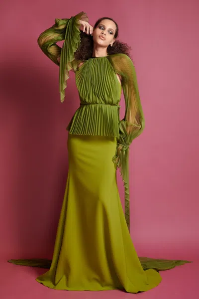 Bibhu Mohapatra Siren Gown In Green