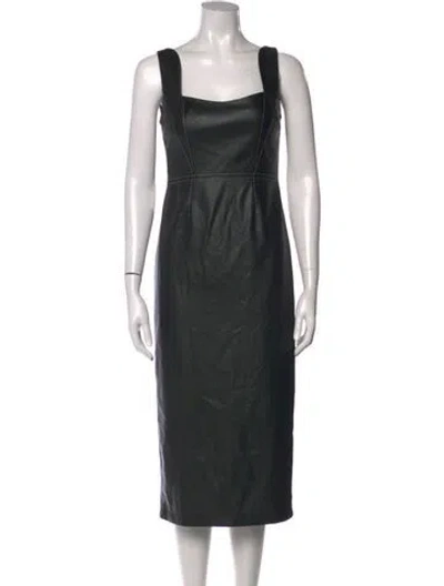 Pre-owned Bibhu Mohapatra Square Neckline Knee-length Dress In Black