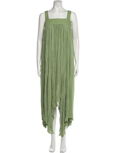 Pre-owned Bibhu Mohapatra Square Neckline Long Dress In Green