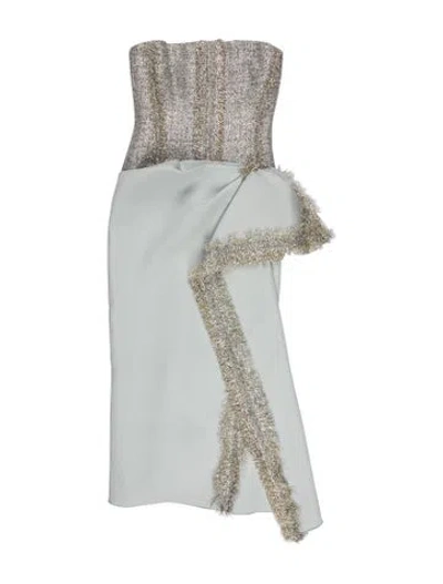 Pre-owned Bibhu Mohapatra Strapless Midi Length Dress In Green