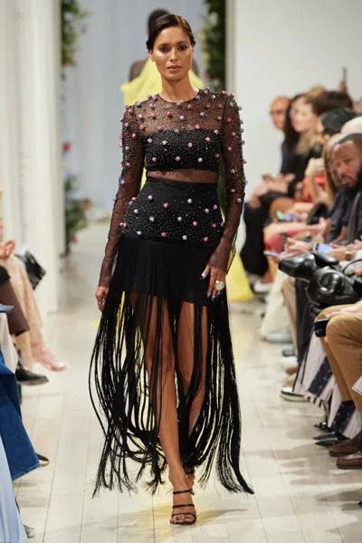 Bibhu Mohapatra Tassel Hem Dress In Purple