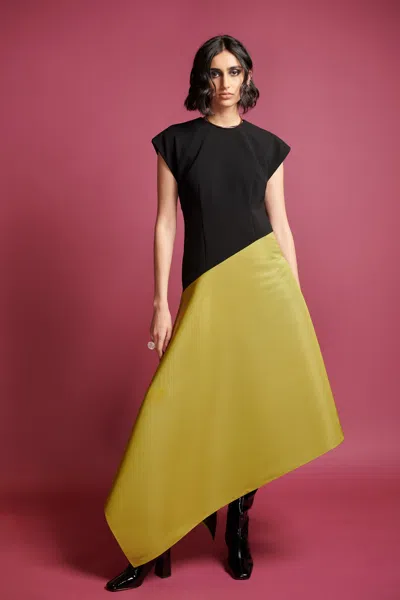 Bibhu Mohapatra Trapeze Day Dress In Green