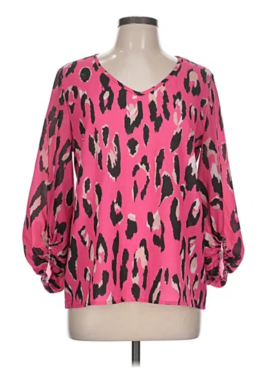 Pre-owned Bibi 3/4 Sleeve Blouse In Pink